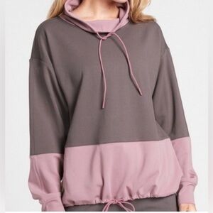 Athleta EUC Hermosa Mock Neck Sweatshirt, Grey and purple, Size Small